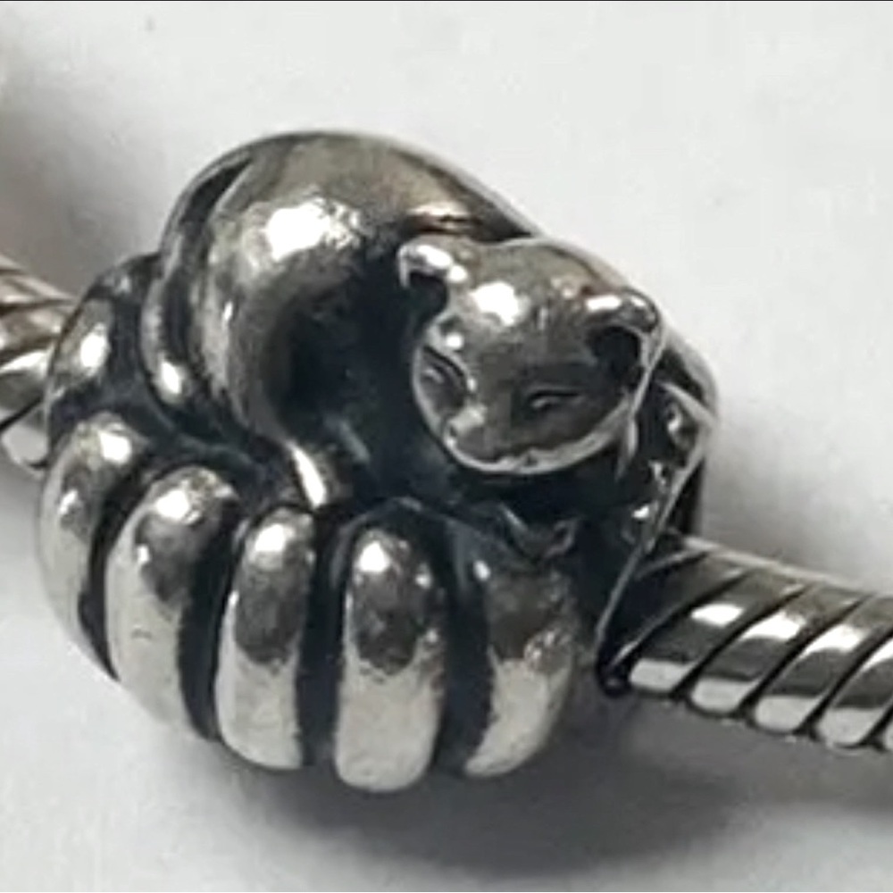 Pandora Cat Charm “Cozy Cat” Vintage Retired charm